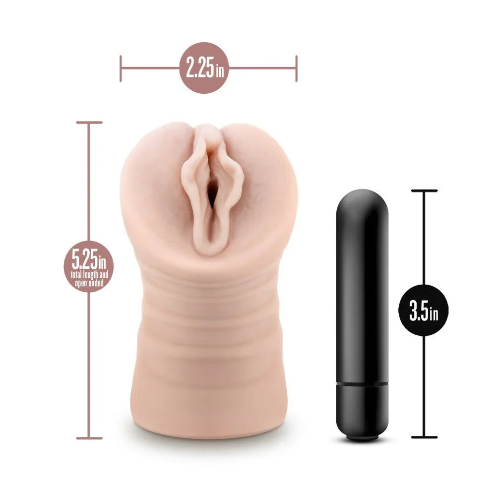 Destini stroker dimensions: 5.25in long and 2.25in wide, with a 3.5in bullet
