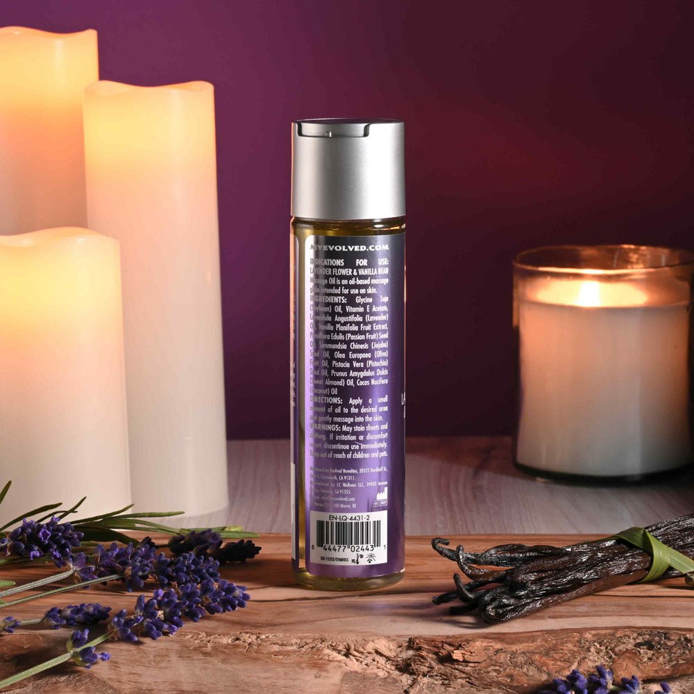Buy Evolved ANOINT PERFUMERY - Lavender Flower & Vanilla Bean - Lavender Flower & Vanilla Bean Massage Oil - 120 ml Bottle – Naughtyhut NZ sex toys online. Discreet delivery & top brands.