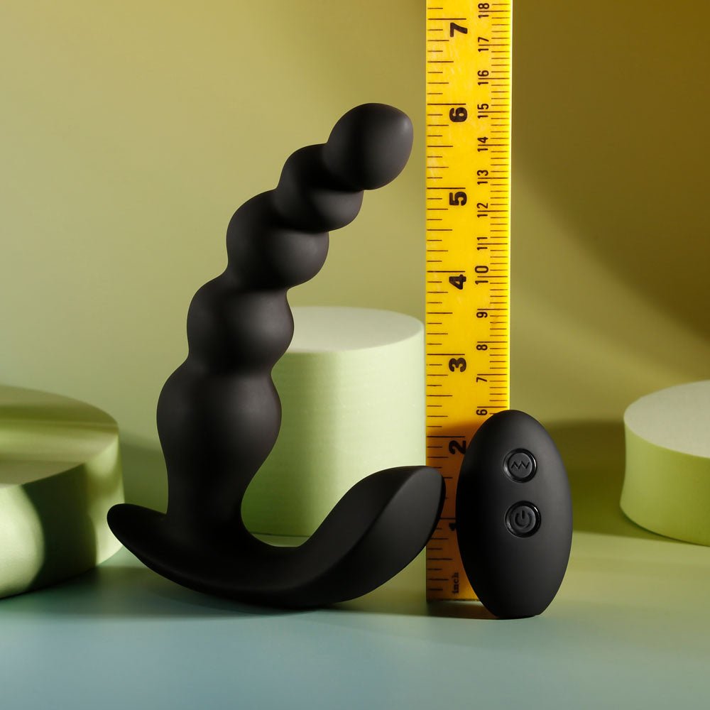 Buy Evolved BEAD ME UP - Black 16.8 cm USB Rechargeable Vibrating Anal Beads with Wireless Remote – Naughtyhut NZ sex toys online. Discreet delivery & top brands.