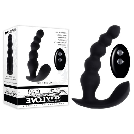 Buy Evolved BEAD ME UP - Black 16.8 cm USB Rechargeable Vibrating Anal Beads with Wireless Remote – Naughtyhut NZ sex toys online. Discreet delivery & top brands.