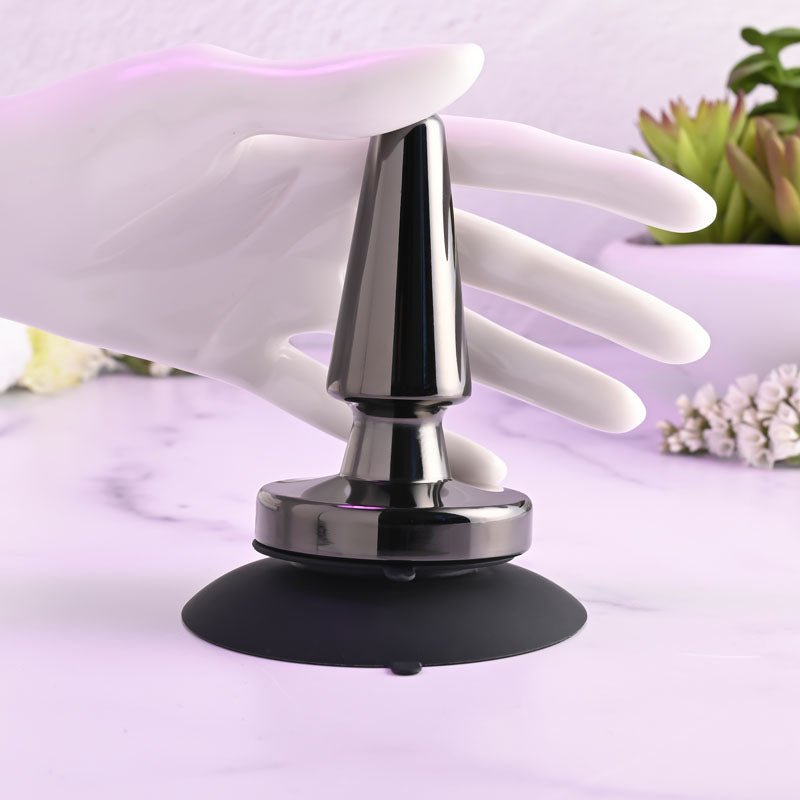 Buy Evolved BEGINNER METAL PLUG - Black Chrome 11.2 cm USB Rechargeable Vibrating Butt Plug – Naughtyhut NZ sex toys online. Discreet delivery & top brands.