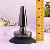 Buy Evolved BEGINNER METAL PLUG - Black Chrome 11.2 cm USB Rechargeable Vibrating Butt Plug – Naughtyhut NZ sex toys online. Discreet delivery & top brands.