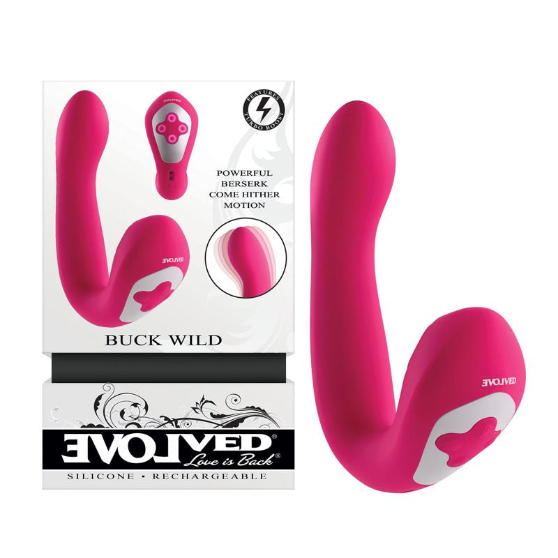Buy Evolved BUCK WILD - Pink USB Rechargeable Flicking Vibrator – Naughtyhut NZ sex toys online. Discreet delivery & top brands.