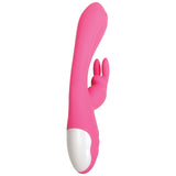 Buy Evolved Bunny Kisses - Pink 20 cm USB Rechargeable Rabbit Vibrator – Naughtyhut NZ sex toys online. Discreet delivery & top brands.