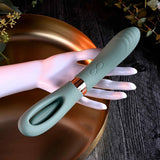 Buy Evolved CHICK FLICK - Olive Green 24 cm USB Rechargeable Vibrator with Flicking Tip – Naughtyhut NZ sex toys online. Discreet delivery & top brands.