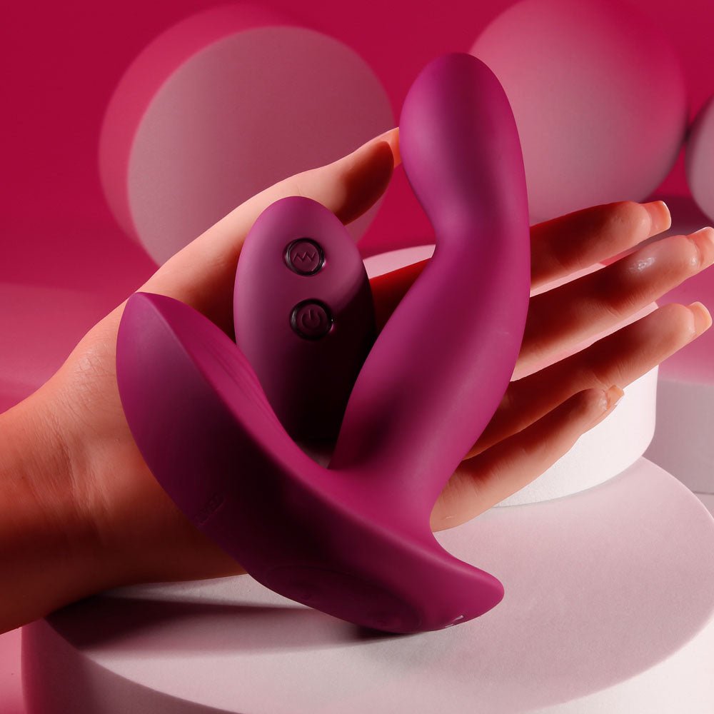 Evolved COME ON OVER - Burgundy Red 15.9 cm USB Rechargeable Vibrator with Wireless Remote – Sex toys NZ by Naughtyhut. Discreet delivery nationwide.