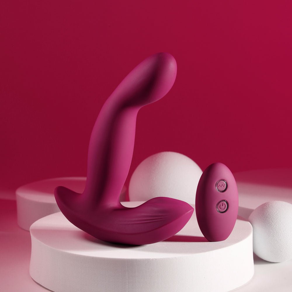 Evolved COME ON OVER - Burgundy Red 15.9 cm USB Rechargeable Vibrator with Wireless Remote – Sex toys NZ by Naughtyhut. Discreet delivery nationwide.