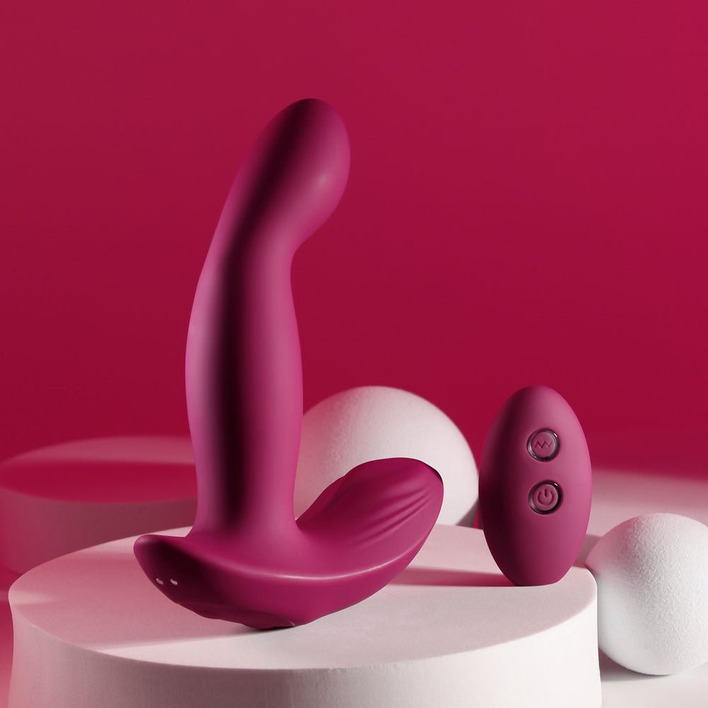 Evolved COME ON OVER - Burgundy Red 15.9 cm USB Rechargeable Vibrator with Wireless Remote – Sex toys NZ by Naughtyhut. Discreet delivery nationwide.