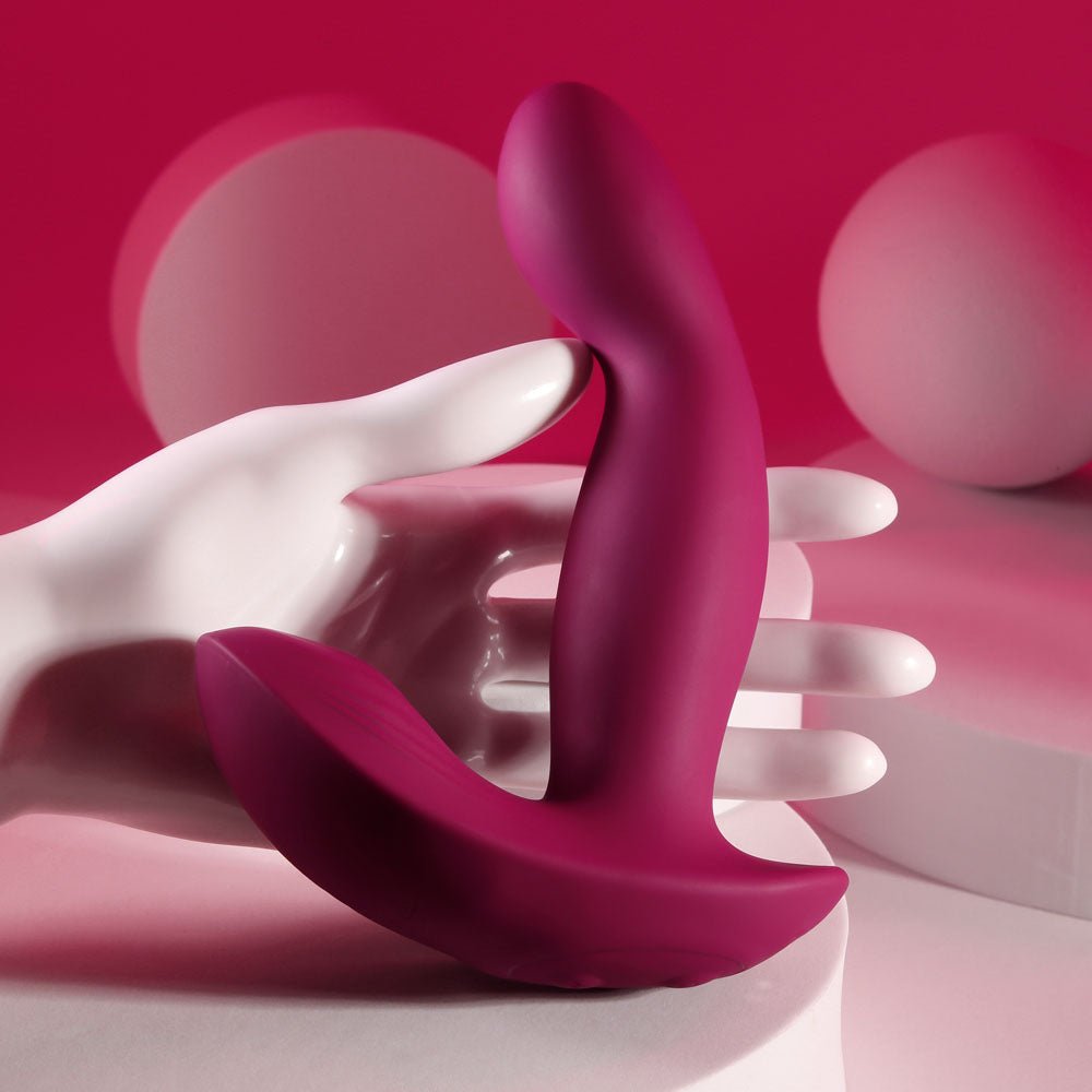 Buy Evolved COME ON OVER - Burgundy Red 15.9 cm USB Rechargeable Vibrator with Wireless Remote – Naughtyhut NZ sex toys online. Discreet delivery & top brands.