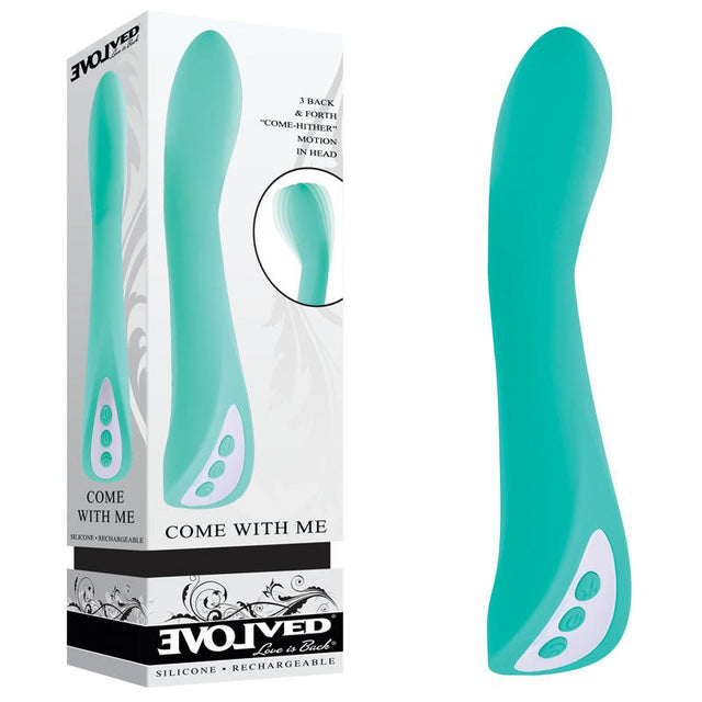 Buy Evolved COME WITH ME - Teal 20.3 cm USB Rechargeable Vibrator with Flicking Head – Naughtyhut NZ sex toys online. Discreet delivery & top brands.