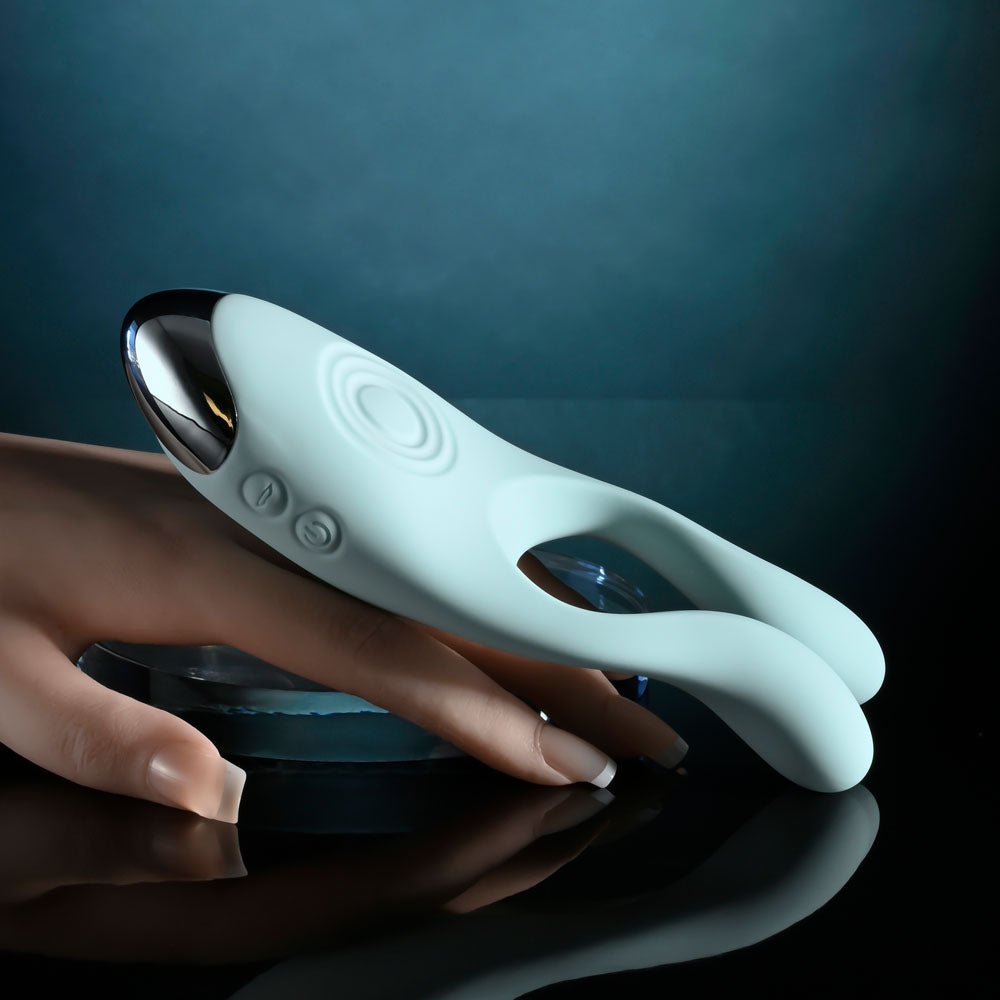 Buy Evolved COUPLES THERAPY - Teal USB Rechargeable Couples Stimulator – Naughtyhut NZ sex toys online. Discreet delivery & top brands.