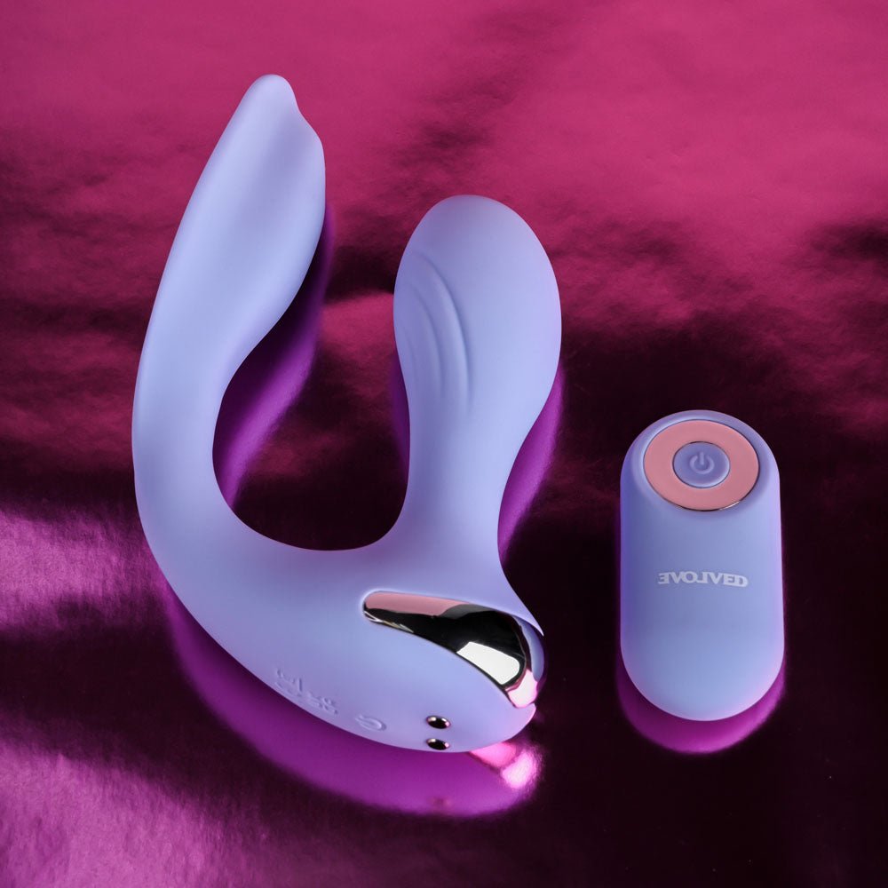 Buy Evolved EVERY WAY PLAY - Purple 12.8 cm USB Rechargeable Rabbit Vibrator with Wireless Remote Control – Naughtyhut NZ sex toys online. Discreet delivery & top brands.