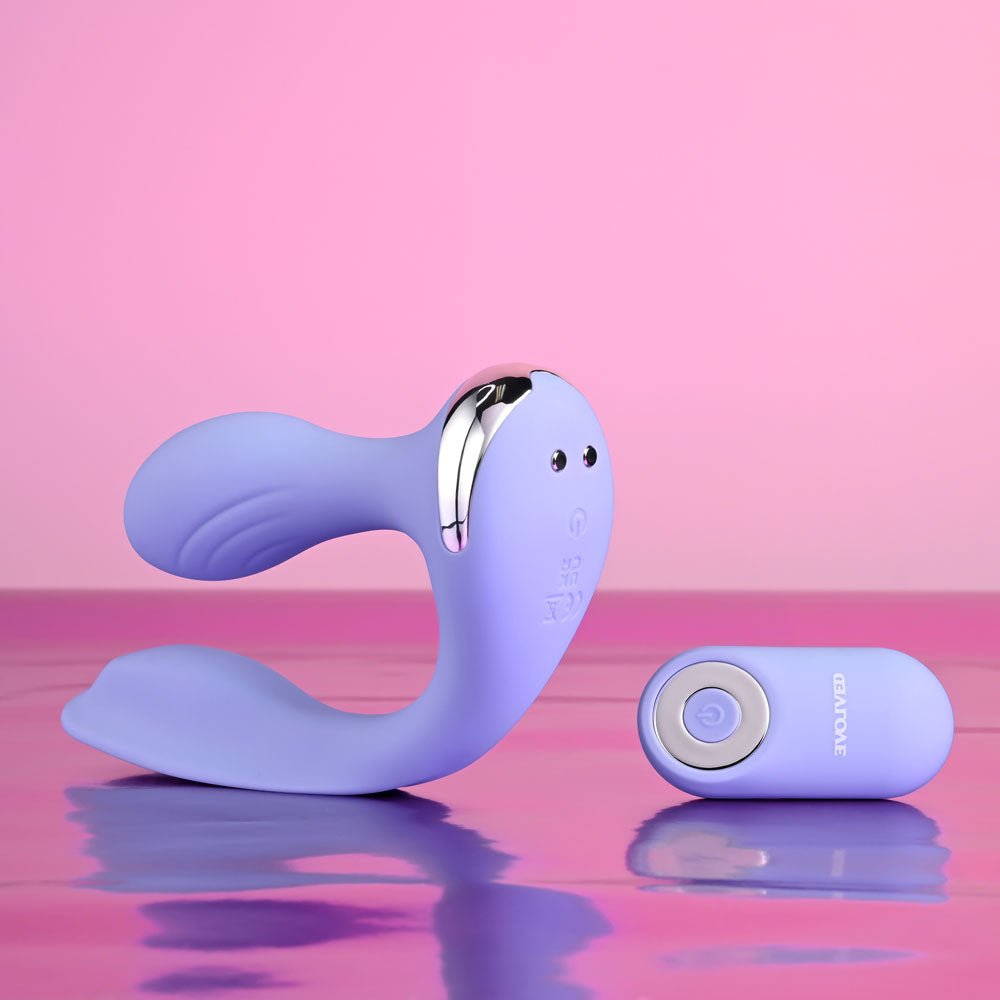Buy Evolved EVERY WAY PLAY - Purple 12.8 cm USB Rechargeable Rabbit Vibrator with Wireless Remote Control – Naughtyhut NZ sex toys online. Discreet delivery & top brands.