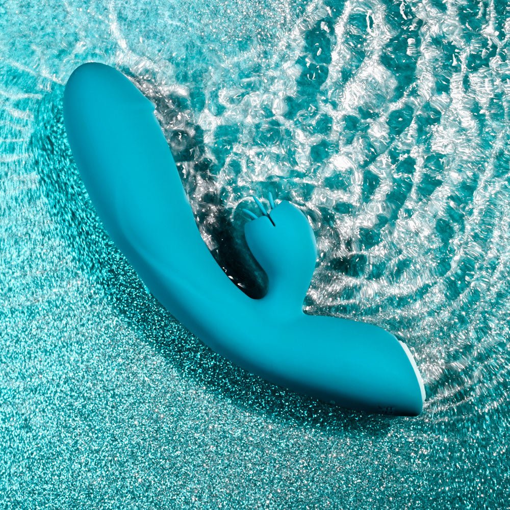 Evolved FIERCE FLICKER - Blue 19.5 cm USB Rechargeable Rabbit Flicker Vibrator – Sex toys NZ by Naughtyhut. Discreet delivery nationwide.