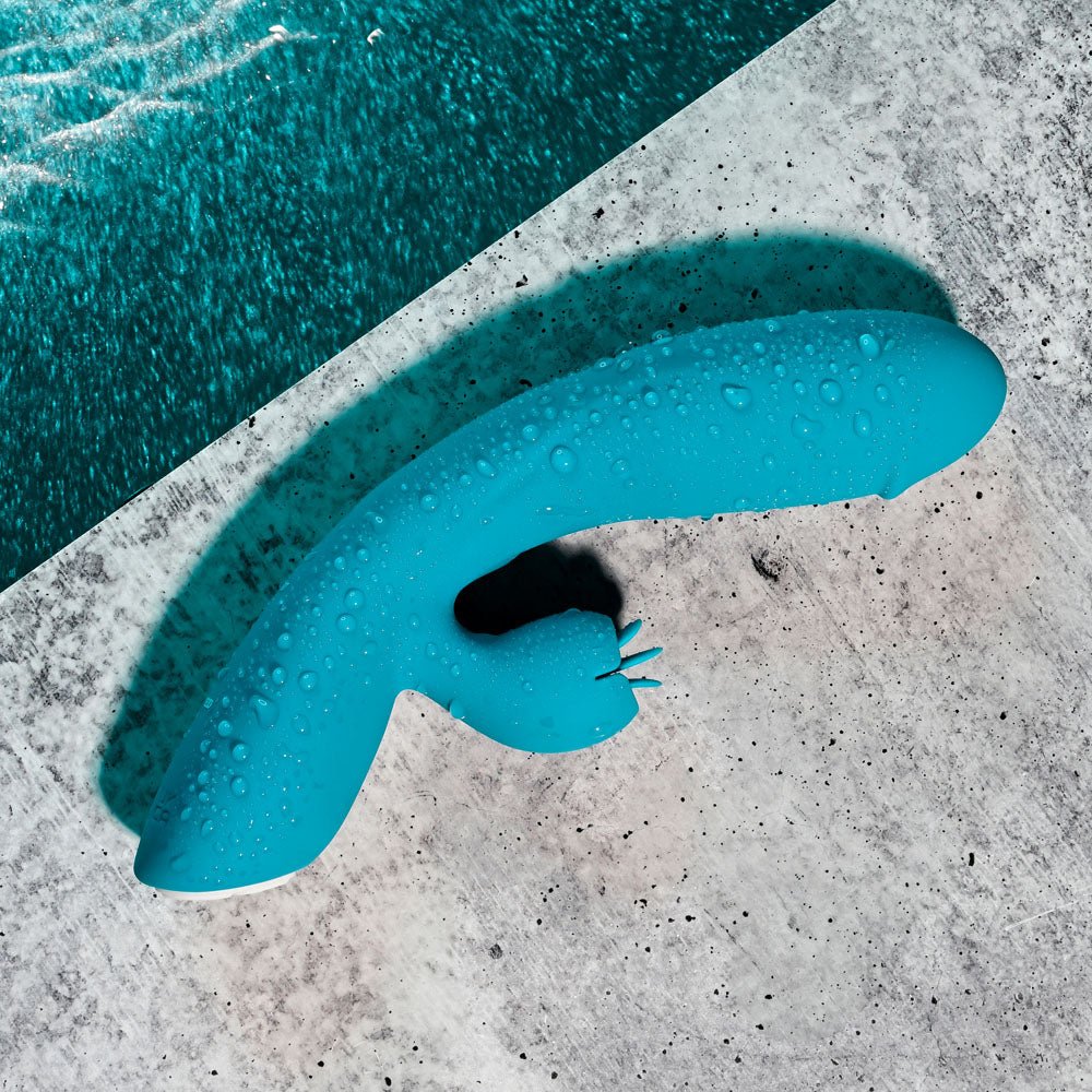 Buy Evolved FIERCE FLICKER - Blue 19.5 cm USB Rechargeable Rabbit Flicker Vibrator – Naughtyhut NZ sex toys online. Discreet delivery & top brands.