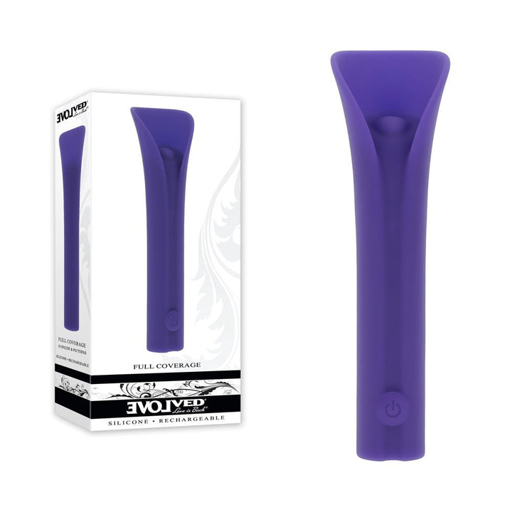 Evolved FULL COVERAGE - Purple 11.9 cm USB Rechargeable Bullet – Sex toys NZ by Naughtyhut. Discreet delivery nationwide.