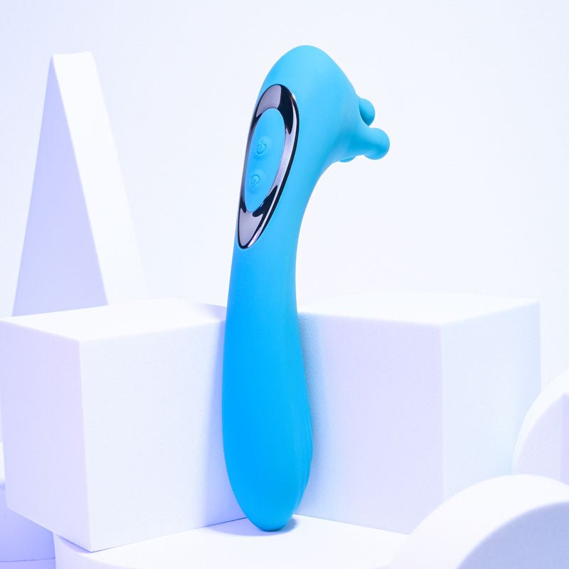 Evolved HEADS OR TAILS - Blue 19.3 cm USB Rechargeable Dual Ended Massager – Sex toys NZ by Naughtyhut. Discreet delivery nationwide.