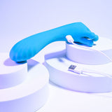 Buy Evolved HEADS OR TAILS - Blue 19.3 cm USB Rechargeable Dual Ended Massager – Naughtyhut NZ sex toys online. Discreet delivery & top brands.