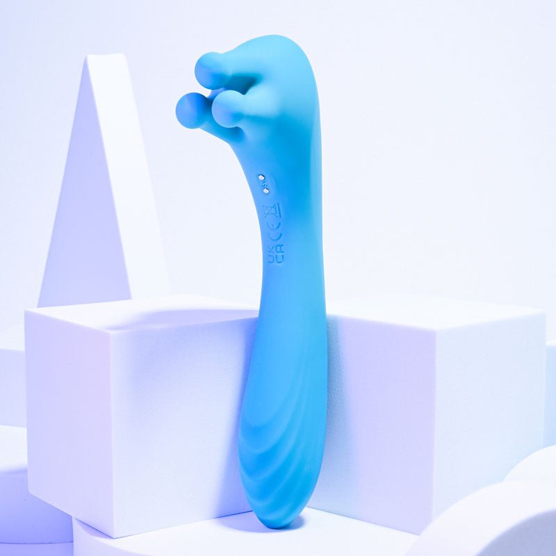 Buy Evolved HEADS OR TAILS - Blue 19.3 cm USB Rechargeable Dual Ended Massager – Naughtyhut NZ sex toys online. Discreet delivery & top brands.