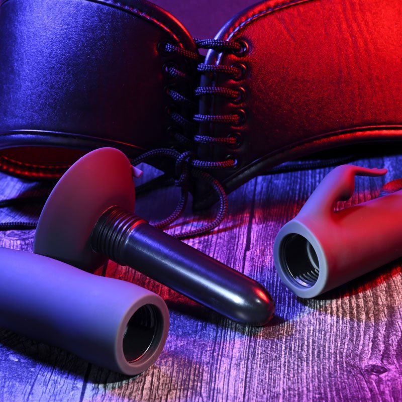 Evolved HEAVENLY HARNESS - Black USB Rechargeable Strap - On Kit – Sex toys NZ by Naughtyhut. Discreet delivery nationwide.