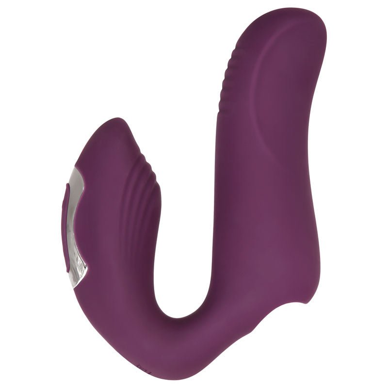 Buy Evolved Helping Hand - Purple USB Rechargeable Dual Finger Stimulator – Naughtyhut NZ sex toys online. Discreet delivery & top brands.