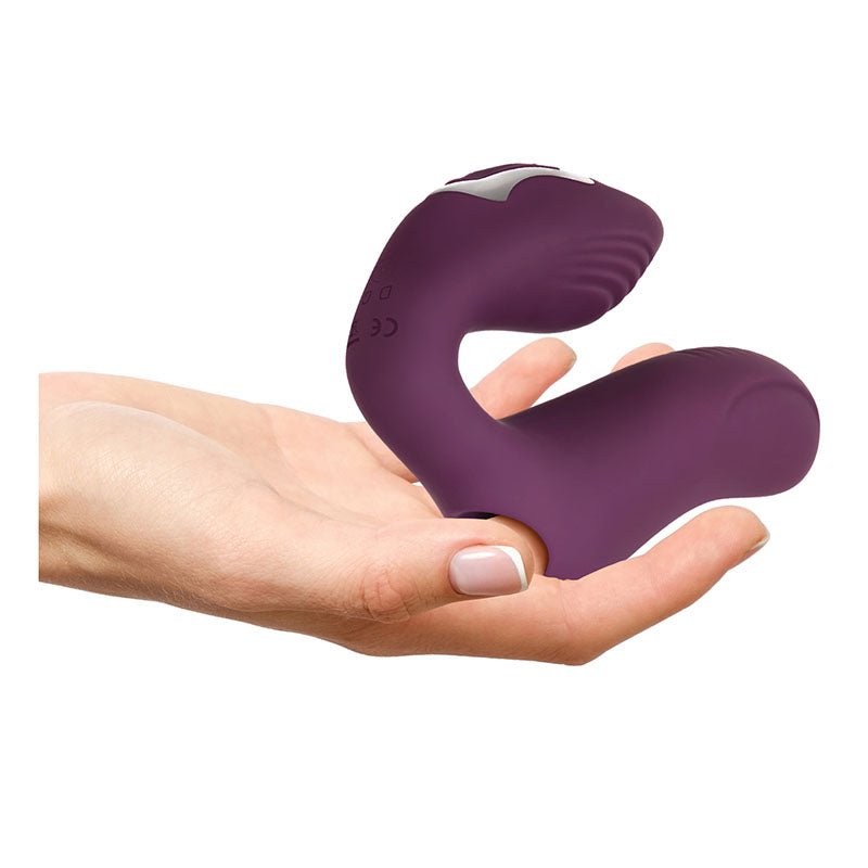 Buy Evolved Helping Hand - Purple USB Rechargeable Dual Finger Stimulator – Naughtyhut NZ sex toys online. Discreet delivery & top brands.