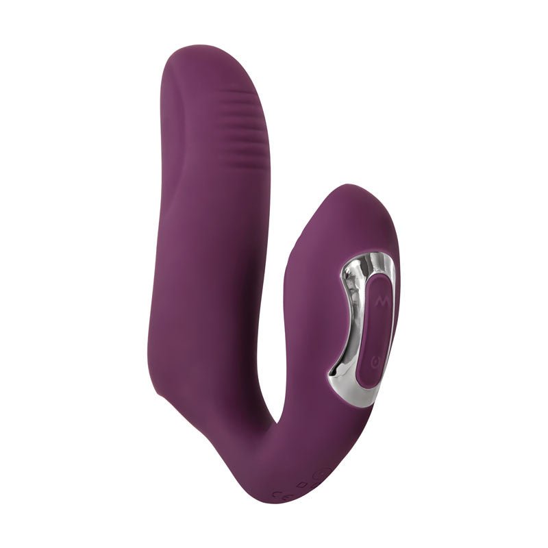 Evolved Helping Hand - Purple USB Rechargeable Dual Finger Stimulator – Sex toys NZ by Naughtyhut. Discreet delivery nationwide.