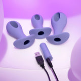 Buy Evolved HOLE PUNCH PLUG SET - Purple Butt Plugs with Interchangeable Bullet - Set of 3 Sizes – Naughtyhut NZ sex toys online. Discreet delivery & top brands.