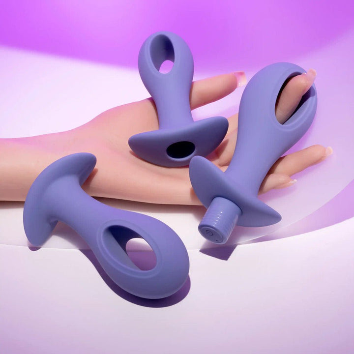 Evolved HOLE PUNCH PLUG SET - Purple Butt Plugs with Interchangeable Bullet - Set of 3 Sizes – Sex toys NZ by Naughtyhut. Discreet delivery nationwide.