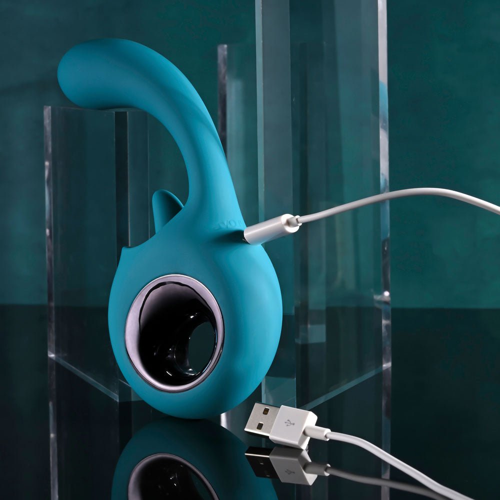 Buy Evolved HOW MANY LICKS - Blue 17.8 cm USB Rechargeable Vibrator with Flicking Stimulator – Naughtyhut NZ sex toys online. Discreet delivery & top brands.