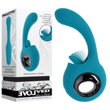 Buy Evolved HOW MANY LICKS - Blue 17.8 cm USB Rechargeable Vibrator with Flicking Stimulator – Naughtyhut NZ sex toys online. Discreet delivery & top brands.