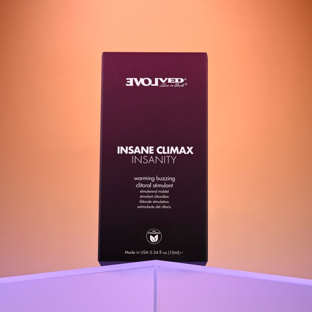 Buy Evolved INSANE CLIMAX - INSANITY - Warming Buzzing Clitoral Stimulation Gel - 10 ml – Naughtyhut NZ sex toys online. Discreet delivery & top brands.