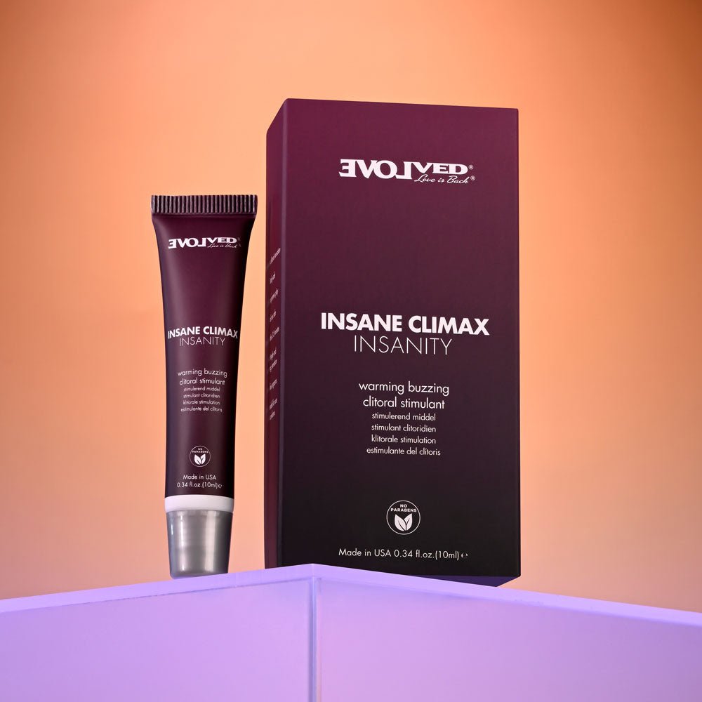 Buy Evolved INSANE CLIMAX - INSANITY - Warming Buzzing Clitoral Stimulation Gel - 10 ml – Naughtyhut NZ sex toys online. Discreet delivery & top brands.
