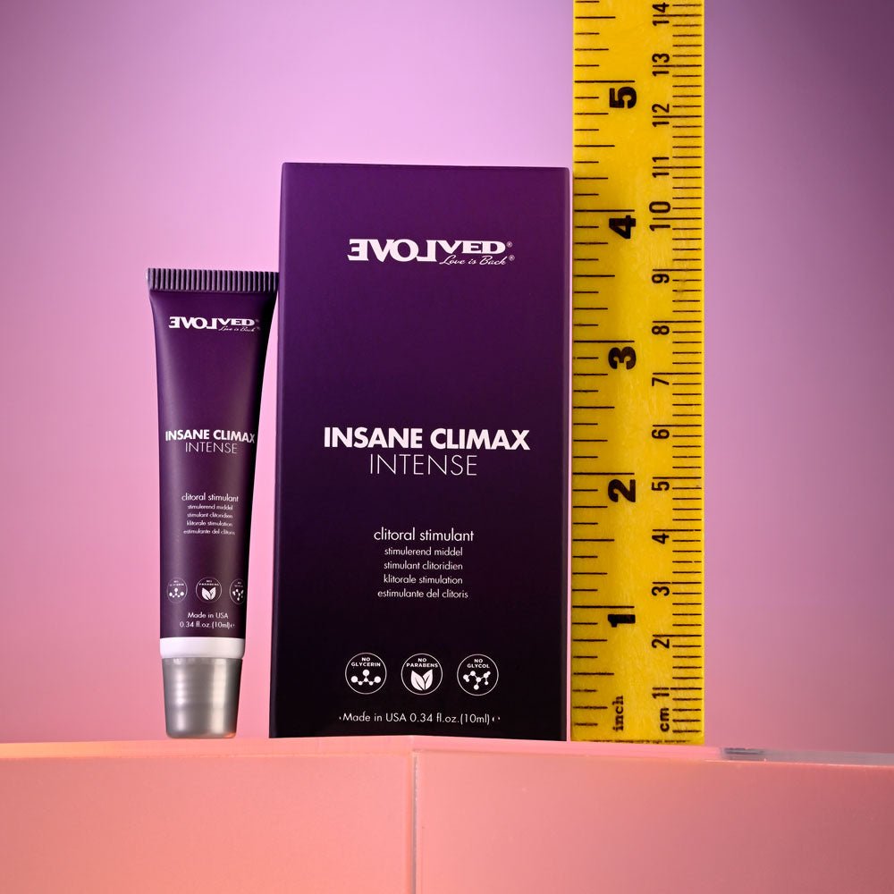 Buy Evolved INSANE CLIMAX - INTENSE - Clitoral Stimulation Gel - 10 ml Tube – Naughtyhut NZ sex toys online. Discreet delivery & top brands.