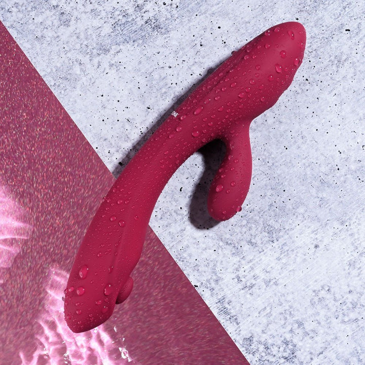 Evolved JAMMIN' G - Burgundy 20.1 cm USB Rechargeable Rabbit Vibrator – Sex toys NZ by Naughtyhut. Discreet delivery nationwide.