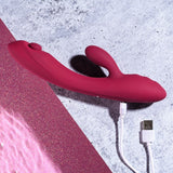 Buy Evolved JAMMIN' G - Burgundy 20.1 cm USB Rechargeable Rabbit Vibrator – Naughtyhut NZ sex toys online. Discreet delivery & top brands.