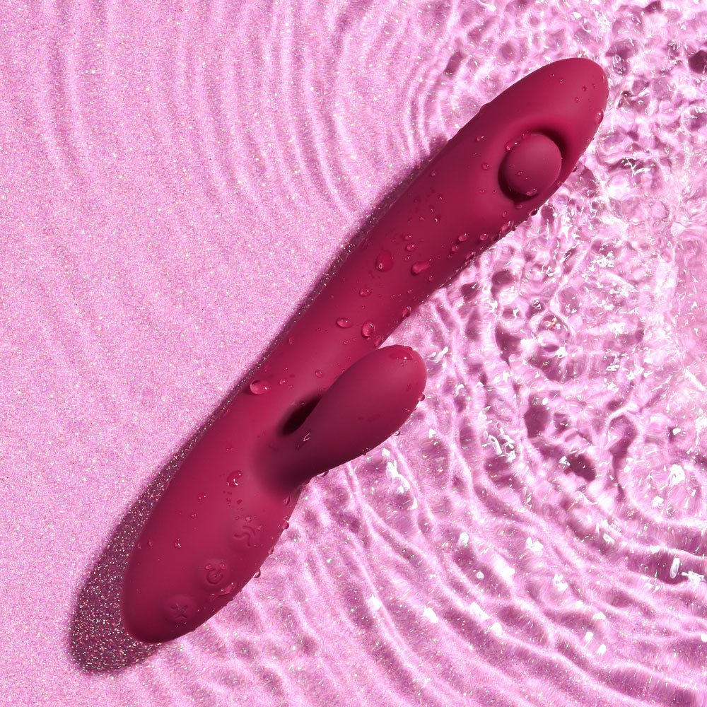 Buy Evolved JAMMIN' G - Burgundy 20.1 cm USB Rechargeable Rabbit Vibrator – Naughtyhut NZ sex toys online. Discreet delivery & top brands.
