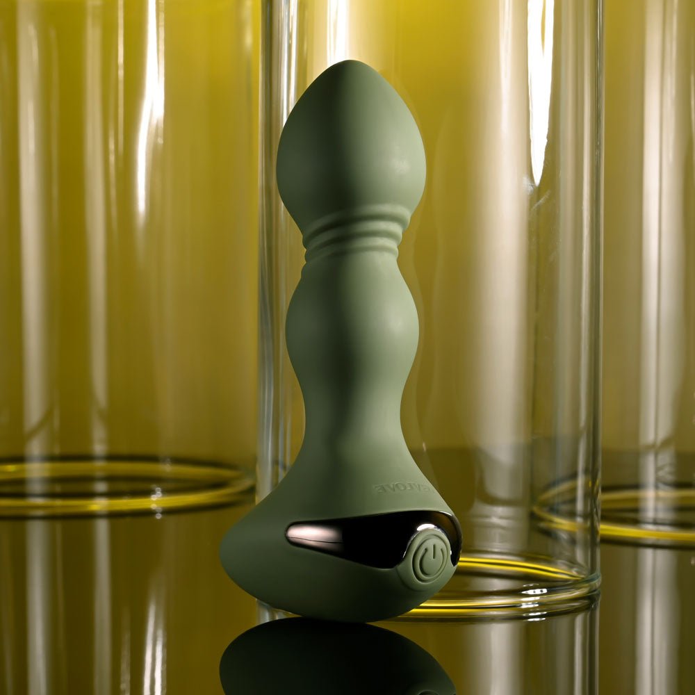 Evolved LIEUTENANT - Green 12.2 cm USB Rechargeable Vibrating Butt Plug – Sex toys NZ by Naughtyhut. Discreet delivery nationwide.