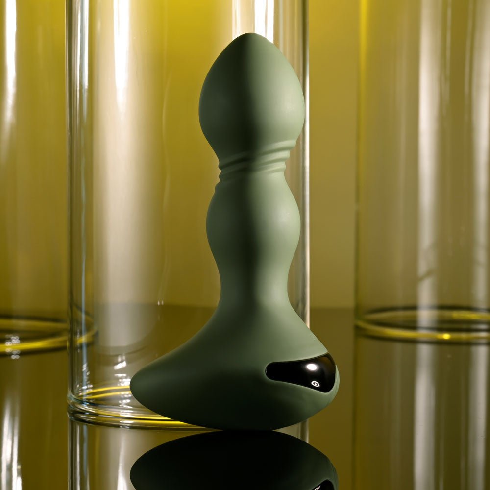 Evolved LIEUTENANT - Green 12.2 cm USB Rechargeable Vibrating Butt Plug – Sex toys NZ by Naughtyhut. Discreet delivery nationwide.