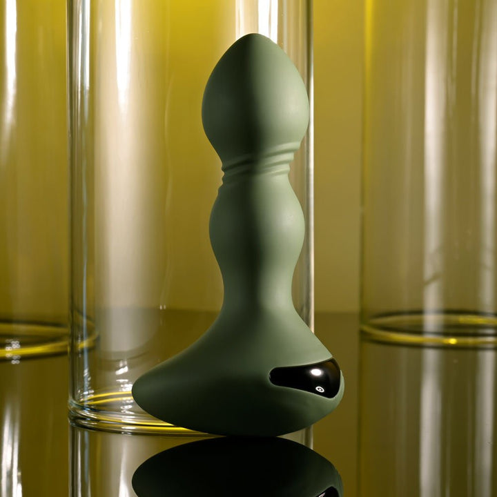 Evolved LIEUTENANT - Green 12.2 cm USB Rechargeable Vibrating Butt Plug – Sex toys NZ by Naughtyhut. Discreet delivery nationwide.