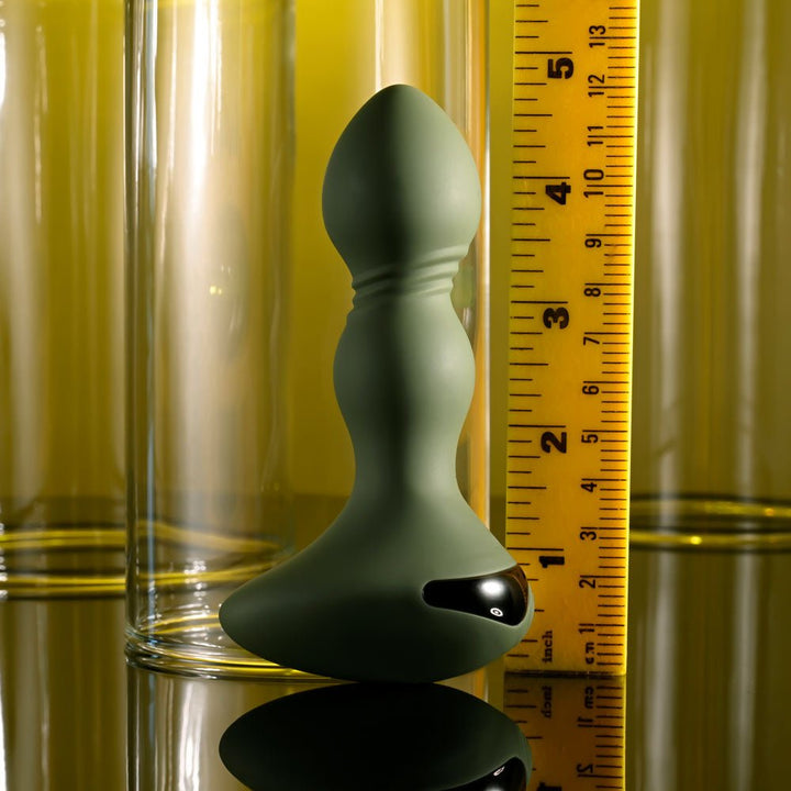 Evolved LIEUTENANT - Green 12.2 cm USB Rechargeable Vibrating Butt Plug – Sex toys NZ by Naughtyhut. Discreet delivery nationwide.