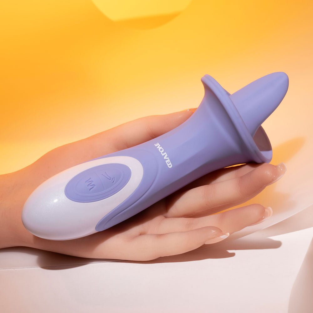 Buy Evolved LIX & KISSES - Purple 18.7 cm USB Rechargeable Flicking Tongue Stimulator – Naughtyhut NZ sex toys online. Discreet delivery & top brands.