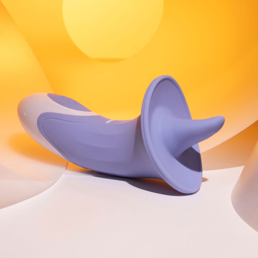 Buy Evolved LIX & KISSES - Purple 18.7 cm USB Rechargeable Flicking Tongue Stimulator – Naughtyhut NZ sex toys online. Discreet delivery & top brands.