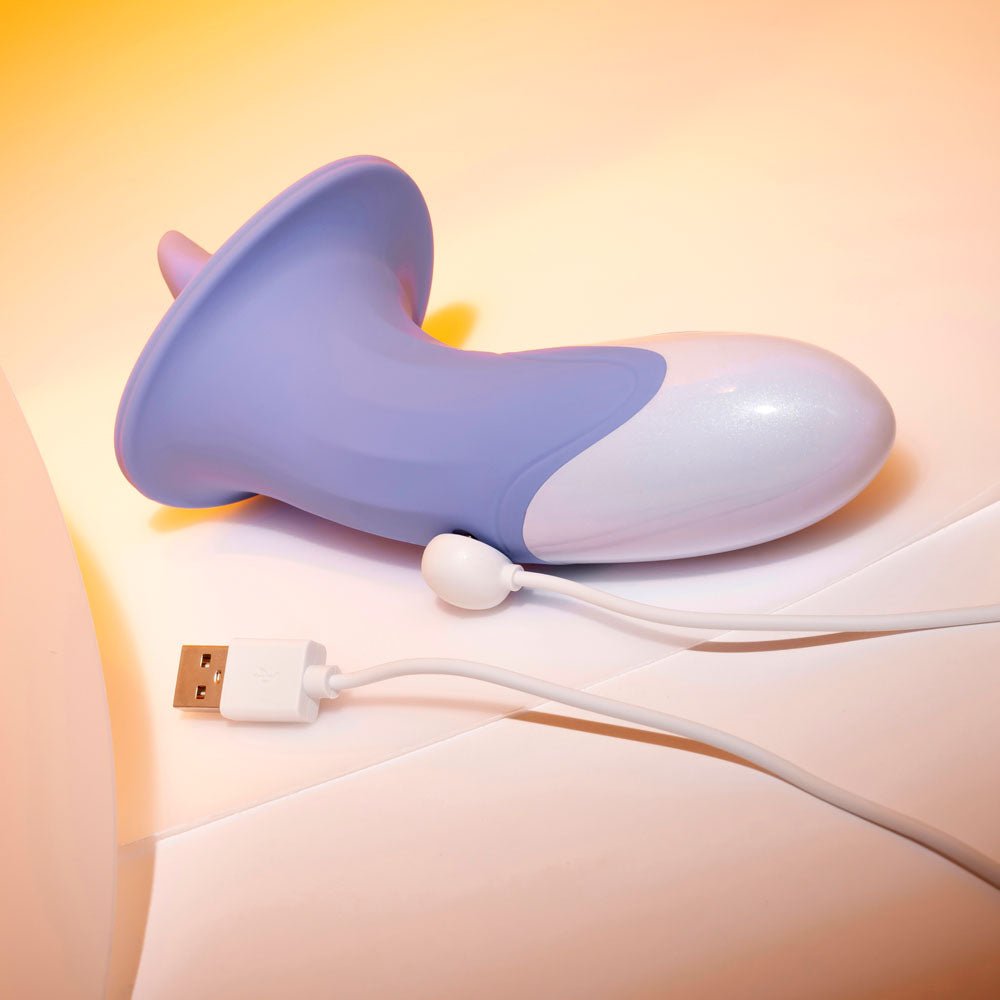 Buy Evolved LIX & KISSES - Purple 18.7 cm USB Rechargeable Flicking Tongue Stimulator – Naughtyhut NZ sex toys online. Discreet delivery & top brands.