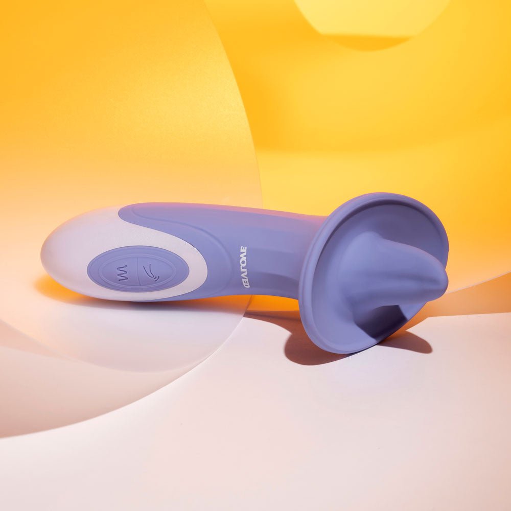 Buy Evolved LIX & KISSES - Purple 18.7 cm USB Rechargeable Flicking Tongue Stimulator – Naughtyhut NZ sex toys online. Discreet delivery & top brands.