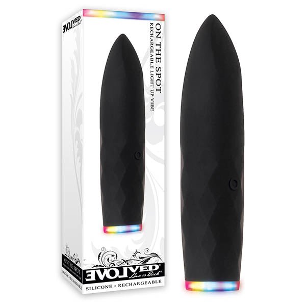 Buy Evolved On The Spot - Black 9.1 cm (3.6'') USB Rechargeable Bullet – Naughtyhut NZ sex toys online. Discreet delivery & top brands.