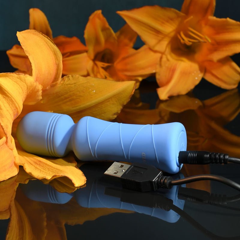 Buy Evolved Out Of The Blue - Blue 10.5 cm USB Rechargeable Mini Massager Wand – Naughtyhut NZ sex toys online. Discreet delivery & top brands.