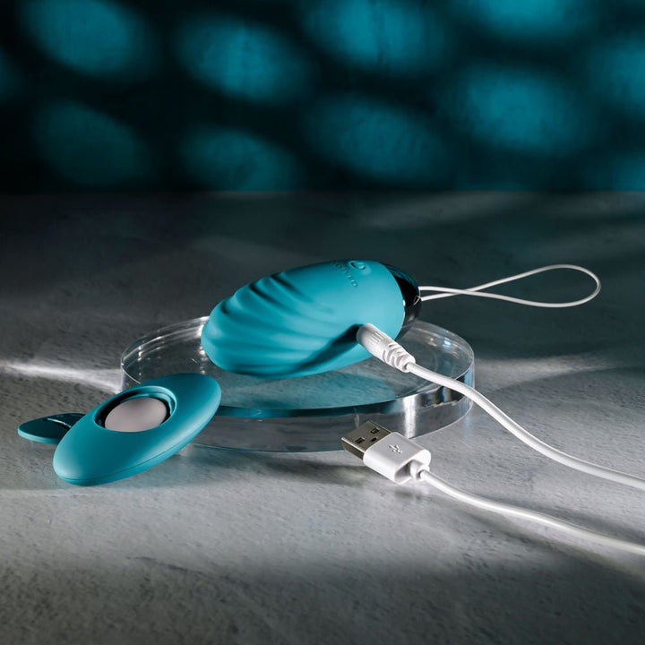 Evolved OVAL OFFICE - Green 8.5 cm USB Rechargeable Wireless Egg with Remote Control – Sex toys NZ by Naughtyhut. Discreet delivery nationwide.