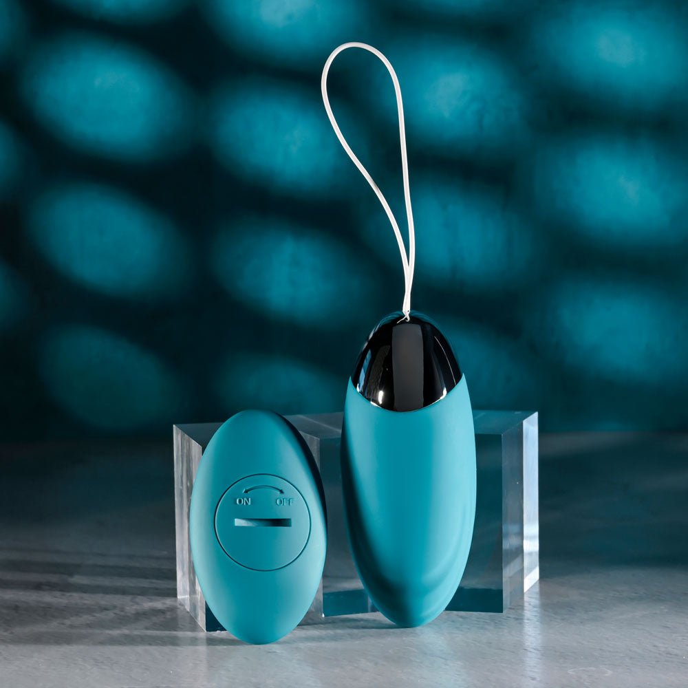 Evolved OVAL OFFICE - Green 8.5 cm USB Rechargeable Wireless Egg with Remote Control – Sex toys NZ by Naughtyhut. Discreet delivery nationwide.