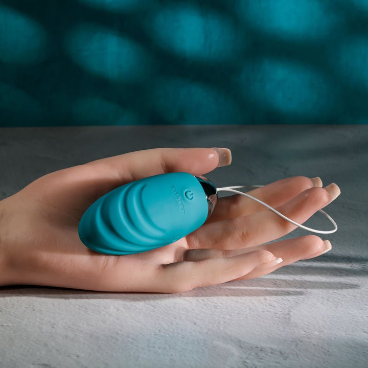 Evolved OVAL OFFICE - Green 8.5 cm USB Rechargeable Wireless Egg with Remote Control – Sex toys NZ by Naughtyhut. Discreet delivery nationwide.